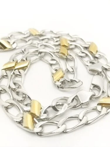 Tiffany Co. 18KYG Sterling Silver Curb Link Chain Necklace 15